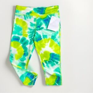 Ideology Green and Yellow Tie-Dye Leggings